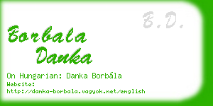 borbala danka business card